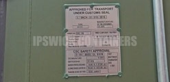 Container CSC plate